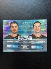 24-25 UD Series 1 Hockey Blue SP Gaming CO-OP CGO-25 Sebastian Aho/Svechnikov