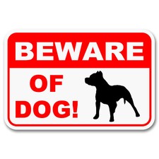 Beware of Dog Pitbull 12" x 18" Aluminum Sign