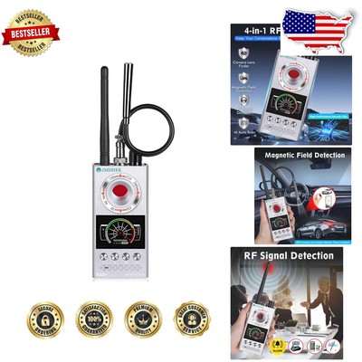 Multi-Feature Privacy Protection Device: Bug & Hidden Camera Detector - Silver