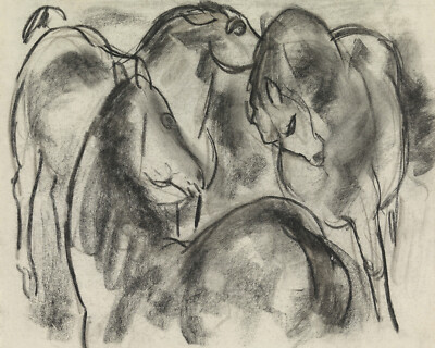 Vintage Horse Sketch Reproduction Giclee Print on Fine Art Paper
