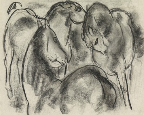 Ancienne reproduction croquis de cheval tirage giclée sur papier Fine Art - Photo 1/3