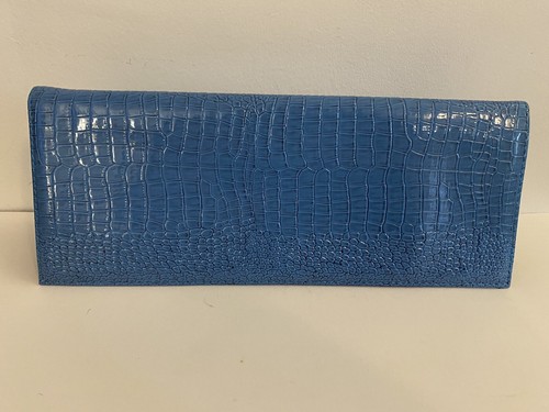 BaByliss Pro Nano Titanium Heat Resistant Blue Travel Bag Case Faux Alligator