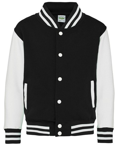 Personalised Custom Just Hoods Awdis Kids Varsity Jacket Baseball School JH43J - Picture 18 of 22
