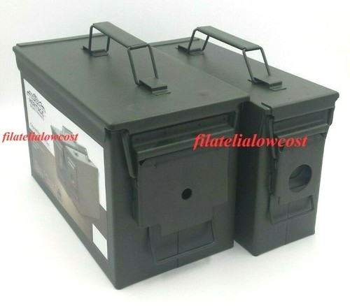 Caja Munición Metal Militar Ejercito Plata Silver Supervivencia EEUU Monedas Oz - 第 13/14 張圖片