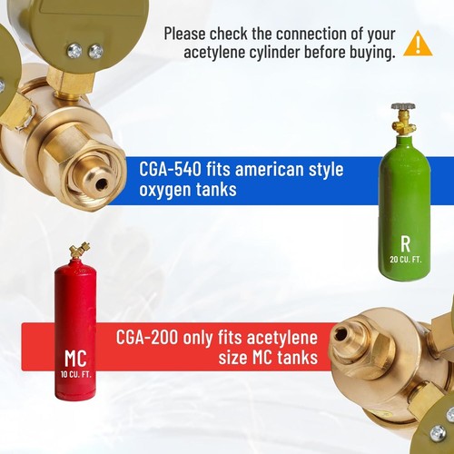 Oxygen Regulator & Acetylene Gas Regulator Victor Welding Cutting Torch 2 Gauge - Imagen 2 de 13