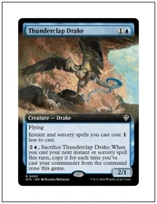 1x Thunderclap Drake, Extended Art, Magic MTG NM