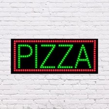 LED Pizza  Light-up Sign  27"W x 11"H x 1"D