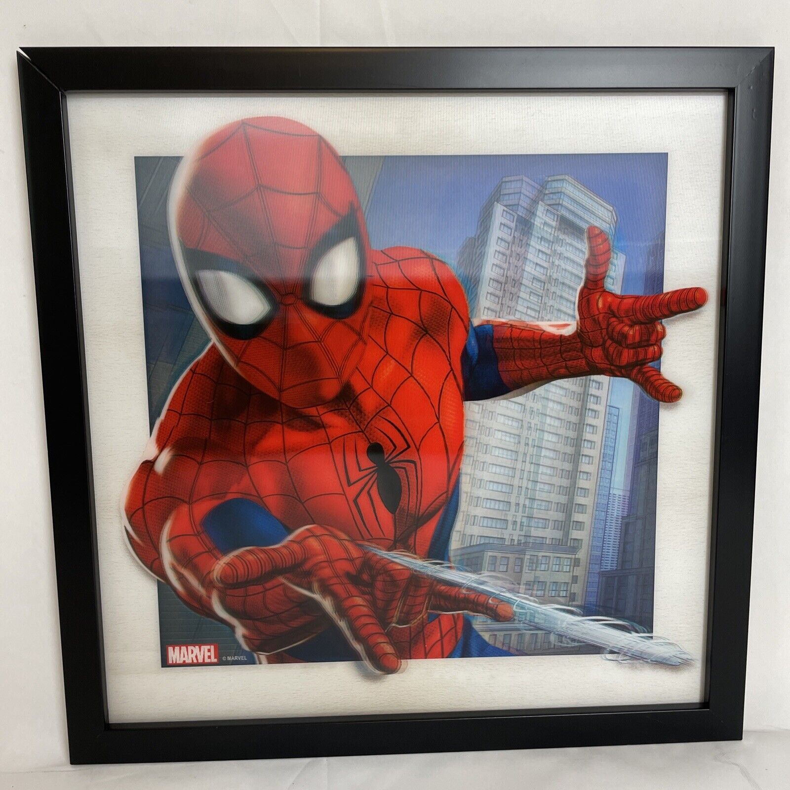 SPIDER-MAN 3-D Ventricular FRAMED PICTURE  14" X 14"  BRAND NEW
