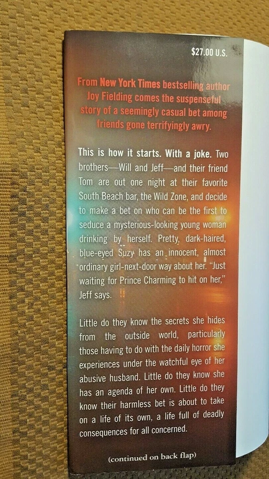 LARGE PRINT ED. The Wild Zone by Joy Fielding (2010, Hardcover w/DJ) NEW - Image 3 of 4