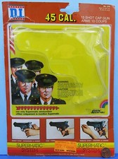 45 Caliber SHOT CAP GUN BOX '80s vtg Supermatic System / Edison Toys ITALY