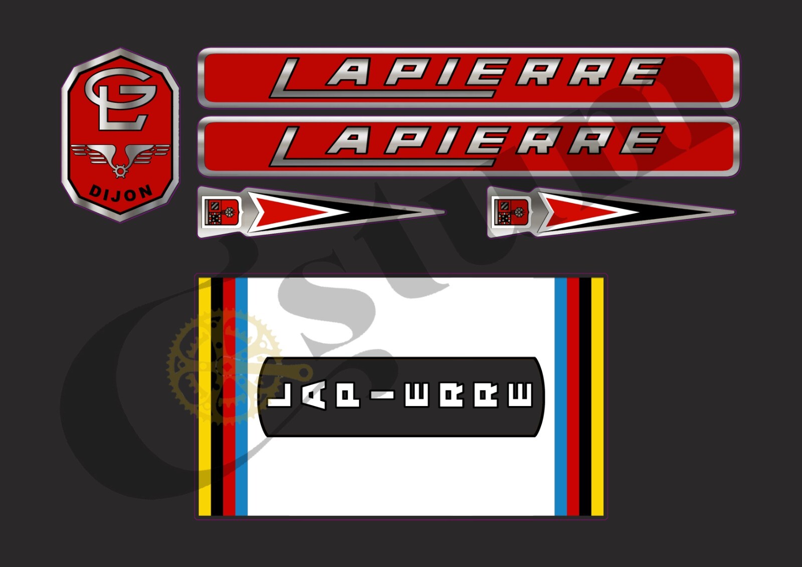 Stickers de vélo Lapierre LAPI301 pour rénovation et sorties VTT