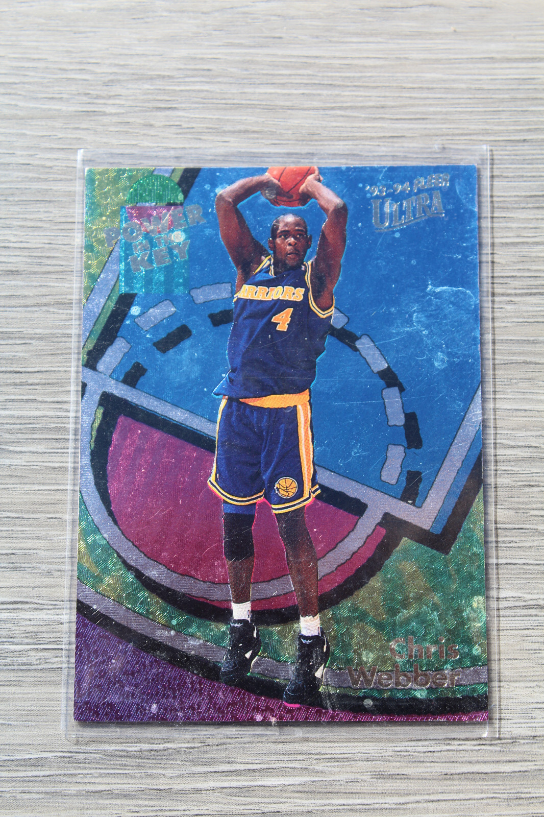 1993-04 FLEER ULTRA POWER IN THE KEY #9 CHRIS WEBBER RC W/ 3 FREE WEBBER RC'S