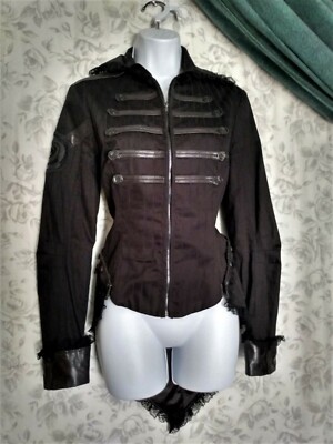 yuiharu様y2k goth military Jacket archive Vintage Y2K Morbid Threads ( Hot Topic) Goth Military Style Jacket