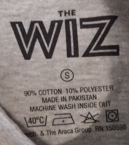 Camiseta gris manga larga The Wiz para hombre "Ease On Down the Road" talla S - Imagen 4 de 4
