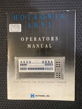  1988 HOTRONIC, INC MODEL: AH91 OPERATORS MANUAL VINTAGE DUAL TBC W/ DIGITAL FX