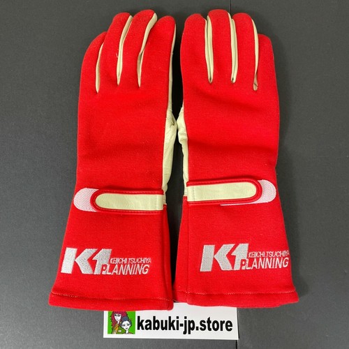 Keiichi Tsuchiya RG003-RD-L K1 PLANNING Genuine OEM RACING GLOVES RED New Japan - Picture 18 of 56