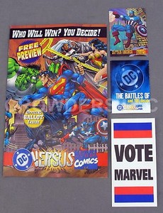 Dc Versus Marvel Comic Promo Item Vote Marvel Ballot Captain America Card 95 Ebay
