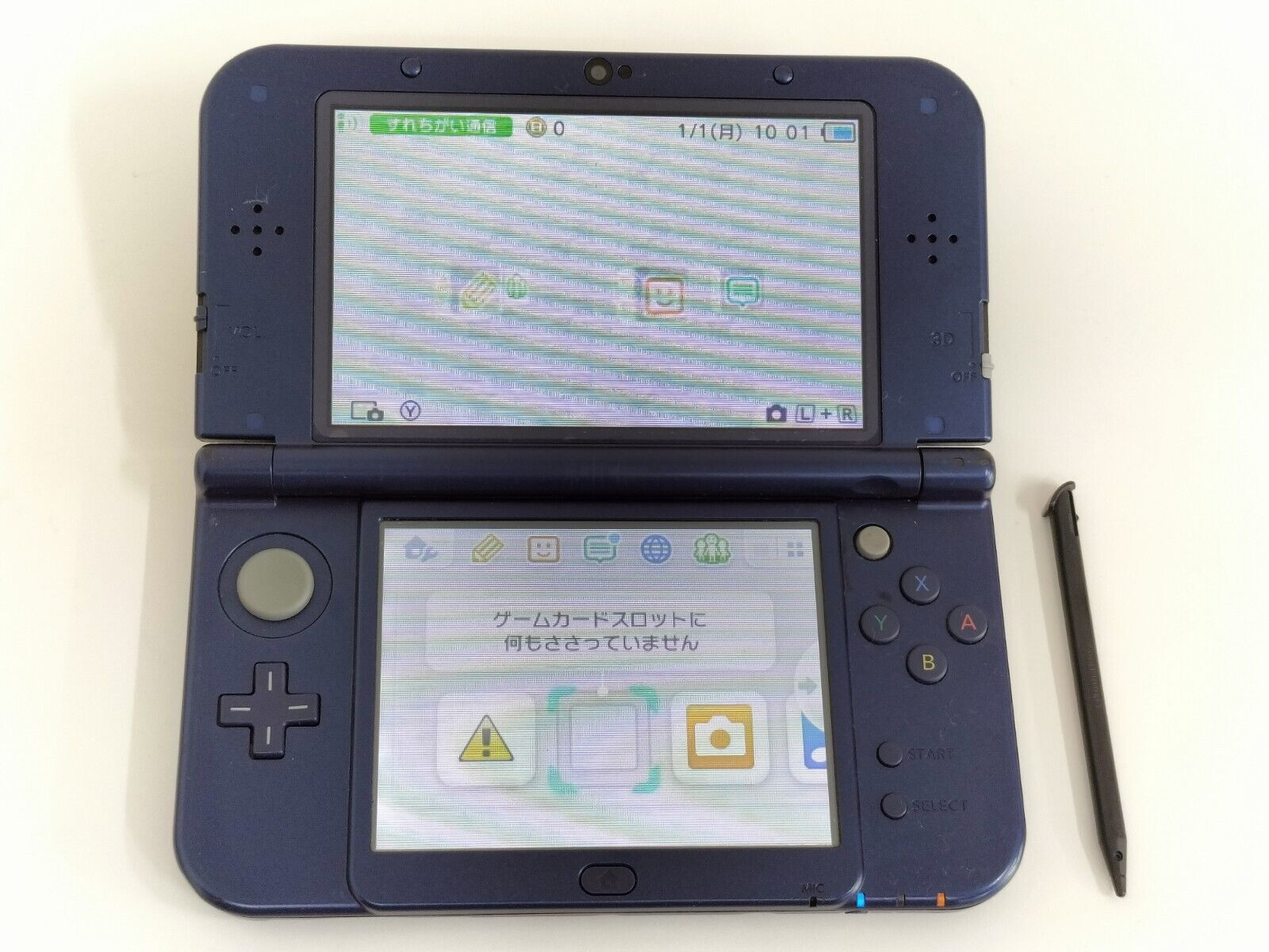 L3553 Nintendo new 3DS LL XL console Metallic Blue Japan w/pen fx 