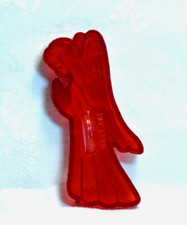 Vintage Red Plastic Cookie Cutter - Herald Angel Christmas Church Heaven Choir