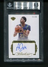 2015-16 Panini Flawless Anthony Davis Premium Ink Auto 21/25 BGS 8.5 Auto 10