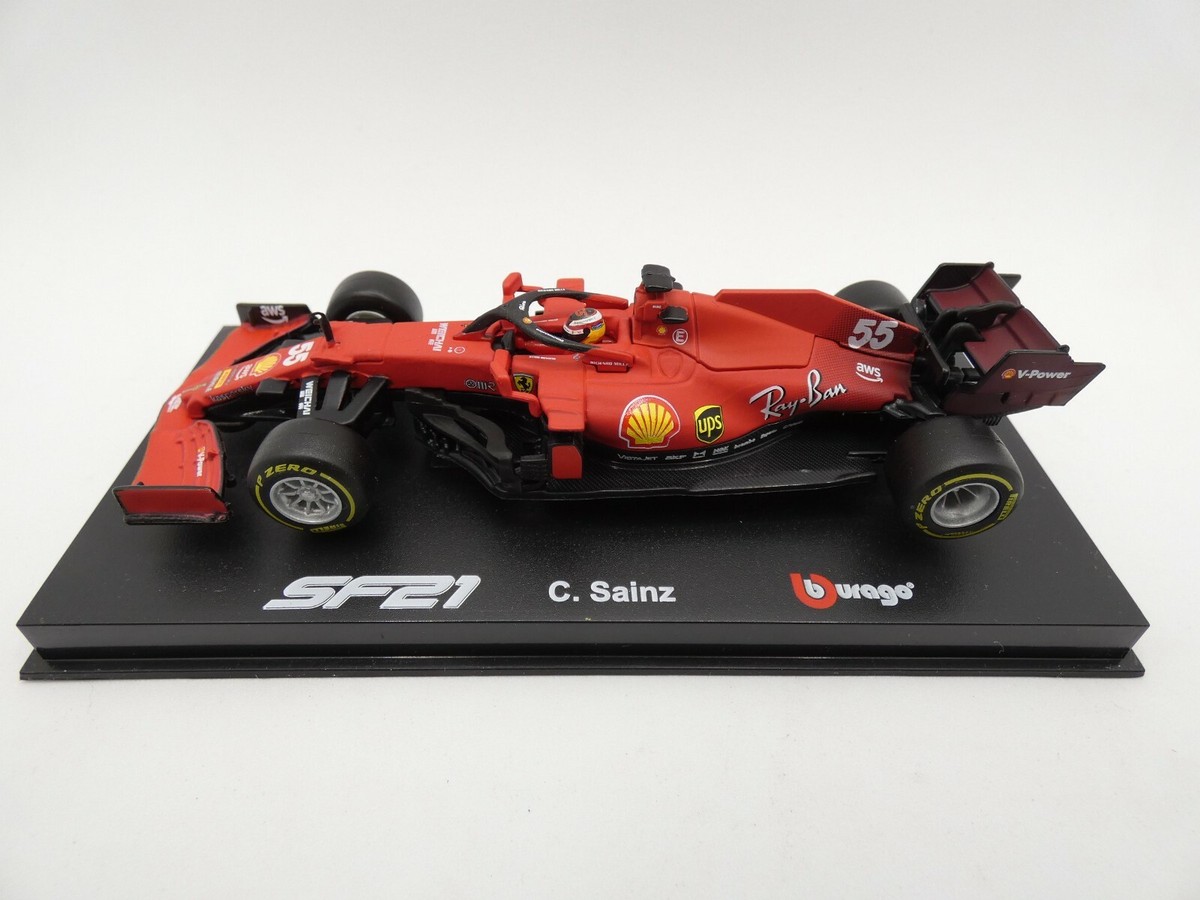 Bburago 1:43 F1 Racing 2021 Ferrari SF21 #55 Sainz Diecast Model