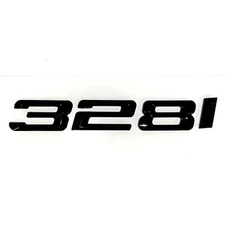 GLOSS BLACK FOR 3 SERIES 328I REAR TRUNK NAMEPLATE EMBLEM BADGE NUMBERS DECAL