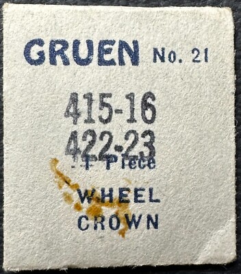 GENUINE GRUEN EB420 CAL415-16 422-23 CROWN WHEEL WATCH REPAIR PART   WP4