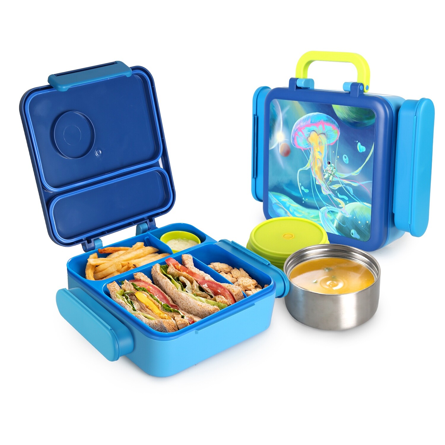 For Kids Leak Proof Toddler Lunch Box With 4 Compartment