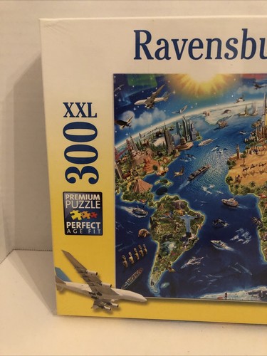Ravensburger Puzzle ~ #132270 / WORLD LANDMARKS MAP ~ 300 Pieces ~ Sealed - Picture 3 of 10