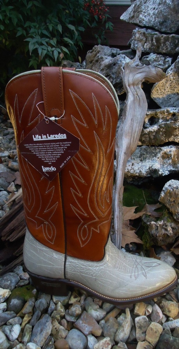 Laredo Vintage 90s Western Boots Mens 9 D Chocolate Brown Leather 2723 NIB 90s vintage laredo western - Gem main image 3