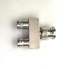 Image of 2 x BNC Male Plug to 2 BNC Female Sockets Splitter For CCTV Etc