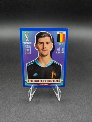 2022 Panini FIFA World Cup Qatar Sticker Blue THIBAUT COURTOIS Belgium #BEL3