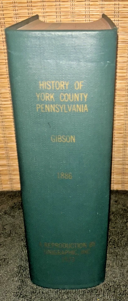 1973 Reprint with index of "History of York County Pennsylvania" (1886) Foto 2 de 4