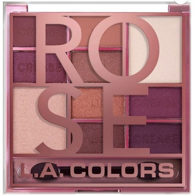 LA COLORS Color Block Eyeshadow Palette Rose 10 Shades Matte Shimmer C30664