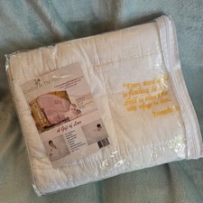 Comfort In The Word White Unisex Baby Scripture Quilt 40" x 45" NEW In Package