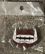 Halloween Jewelry Halloween Earrings Vampire Earrings Fangs Red Lips Sparkle NEW