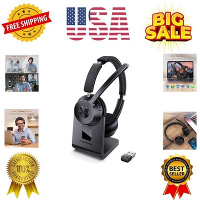 Upgraded Version Wireless Headset, Bluetooth Headset with Noise Cancelling Mi...