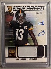 2014 Panini Elite Dri Archer New Breed Patch GU Jersey Auto RC Rookie SP #d 2/49