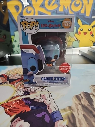 Funko Pop Lilo and Stitch Gamer Stitch #1229 Gamestop Exclusive Vinyl Figure