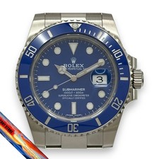 Rolex Rolex Submariner 116619LB Blue White Gold Men's Watch