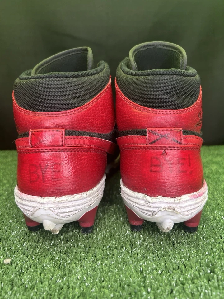 9M 码-耐克 Air Jordan 复古 1 TD Mid Bred 足球鞋 AR5604-061 2019 — 第 3/4 张图片