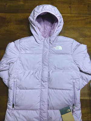 THE NORTH FACE Girls' North Down Fleece Lined Parka, Lupine Size L