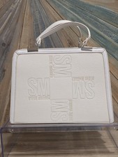 Steve Madden BMateo Satchel Vanilla Cream White Structured Top Handle Bag NEW