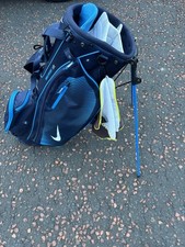 Nike Golf Stand Bag with Rain Hood 6-Way Dividers, Black/Blue