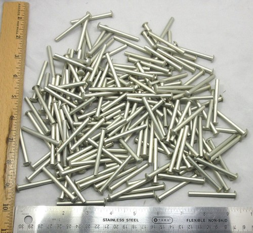 3/16" Diameter X 2" Length Solid Aluminum Brazier Head Dome Head Boat Rivets - Picture 3 of 5