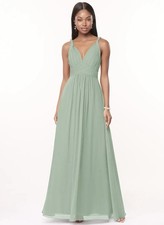 Chic maxi dress by Azazie. Features a flowing silhouette. Ideal for formal event