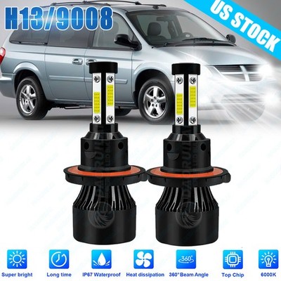 For Dodge Grand Caravan 2008-2010 Headlight Bulbs High/Low Beams 9008 H13 White