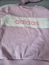 Girls Adidas Pink Tracksuit Set Age 18-24 Months