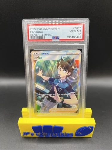 2022 Pokémon SWSH Silver Tempest Judge #TG25 Trainer Gallery Full Art PSA 10