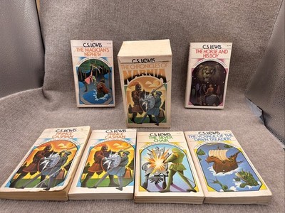 Vtg 1970's The Chronicles of Narnia 6 Book Box Set C.S. Lewis Collier/Macmillian